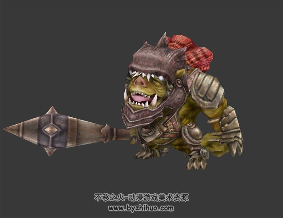 地精矮人士兵3d模型有绑定和全套动作