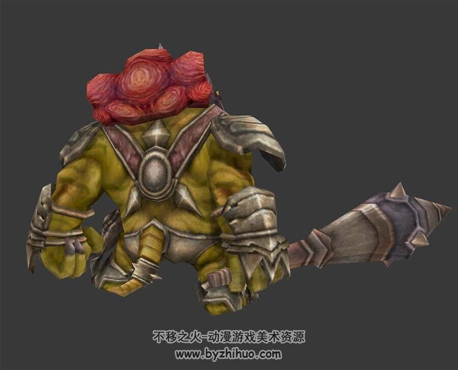 地精矮人士兵3d模型有绑定和全套动作