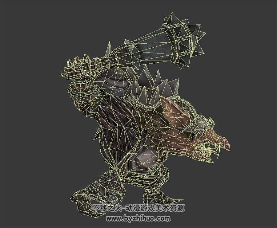 老鼠怪小兵 3D模型 有绑定和全套动作