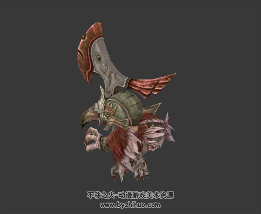铠甲 鸟战士 3D模型 有绑定和全套动作