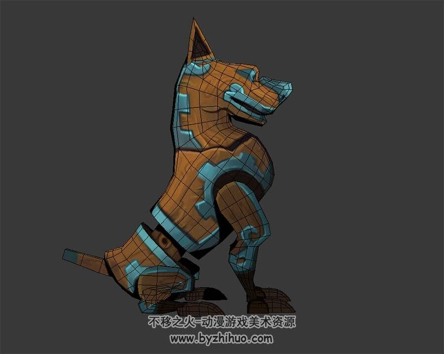 机械小狗 3D模型 有绑定和动作