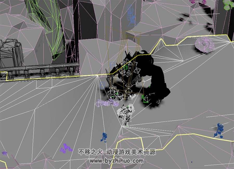 勇士和怪物决斗 3D模型 有绑定和打斗、离开的动作