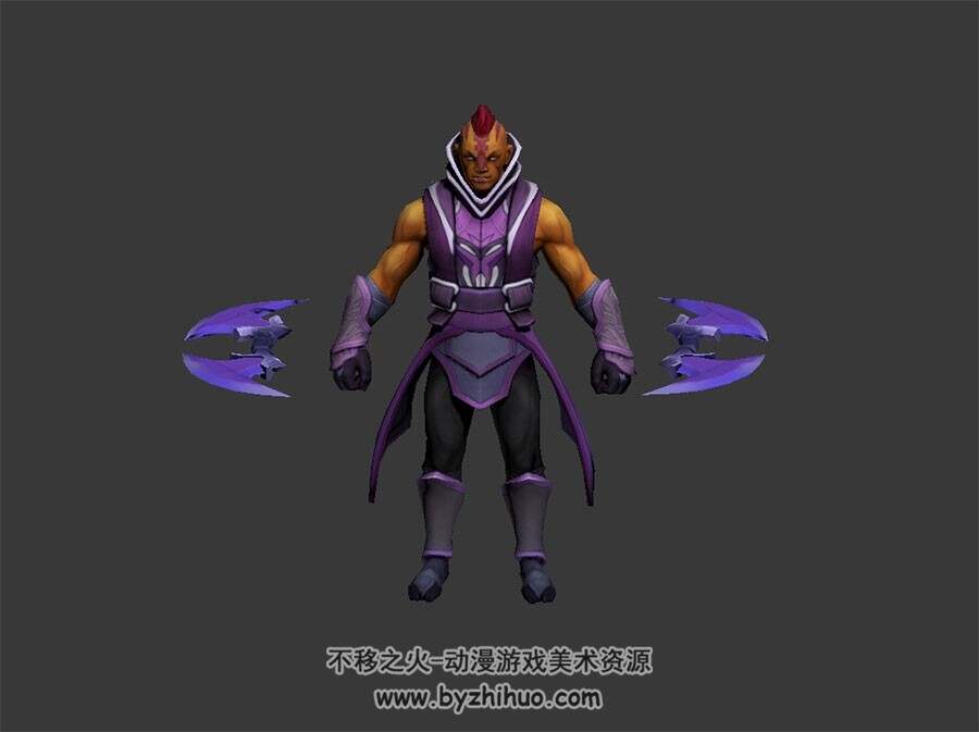 科幻星际风 刺客战士 3D模型有 绑定和动作