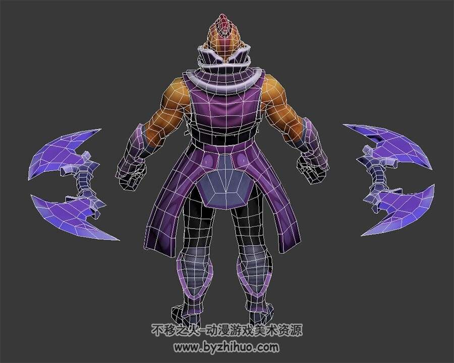 科幻星际风 刺客战士 3D模型有 绑定和动作