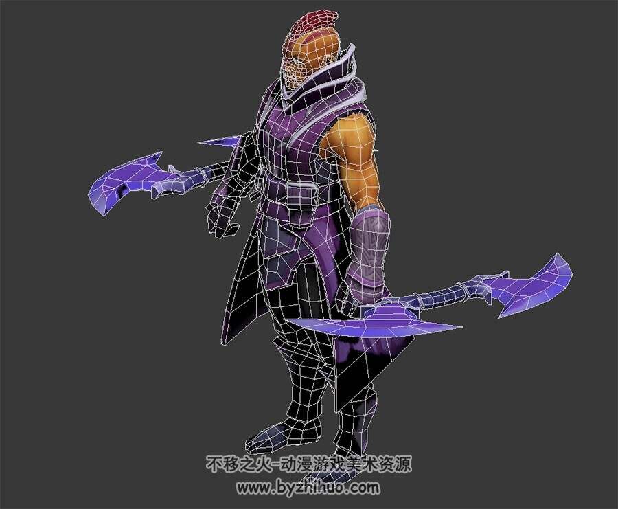 科幻星际风 刺客战士 3D模型有 绑定和动作