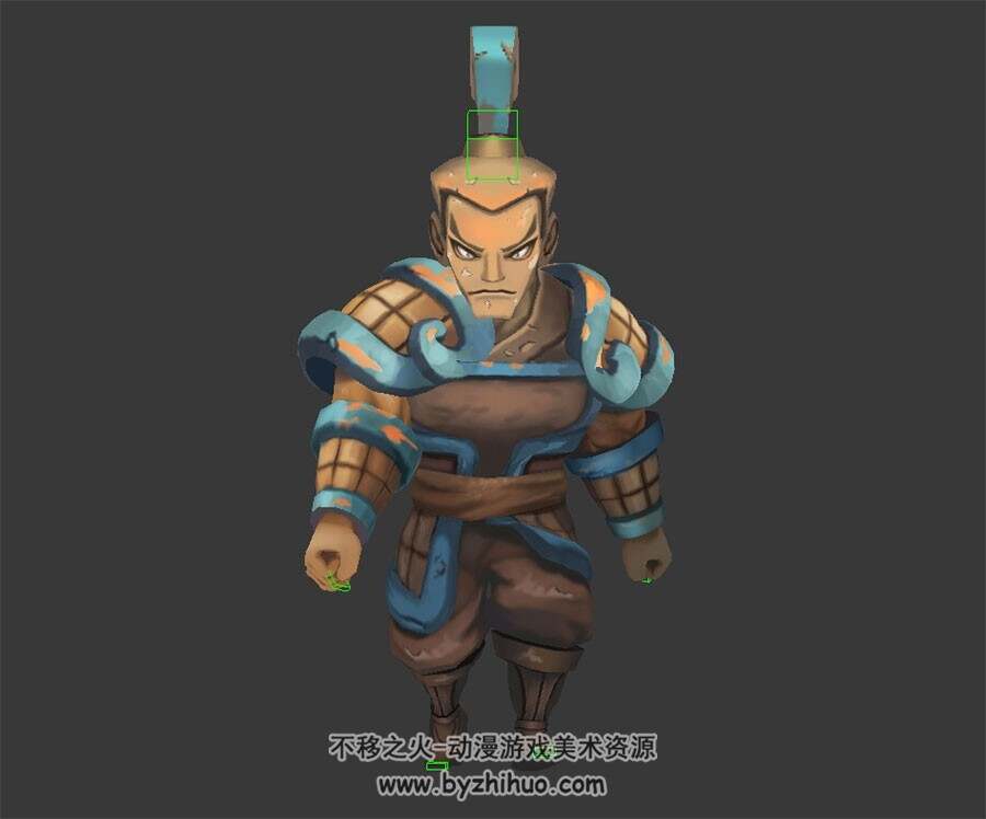 卡通 士兵陶俑 3D模型 绑定和动作