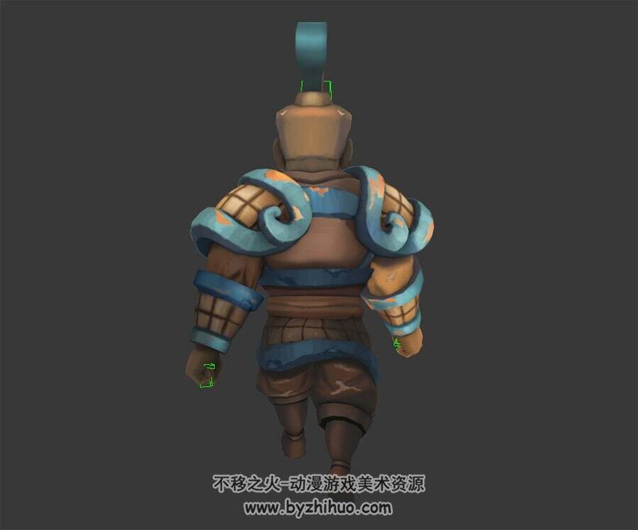 卡通 士兵陶俑 3D模型 绑定和动作