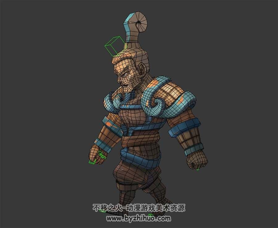 卡通 士兵陶俑 3D模型 绑定和动作