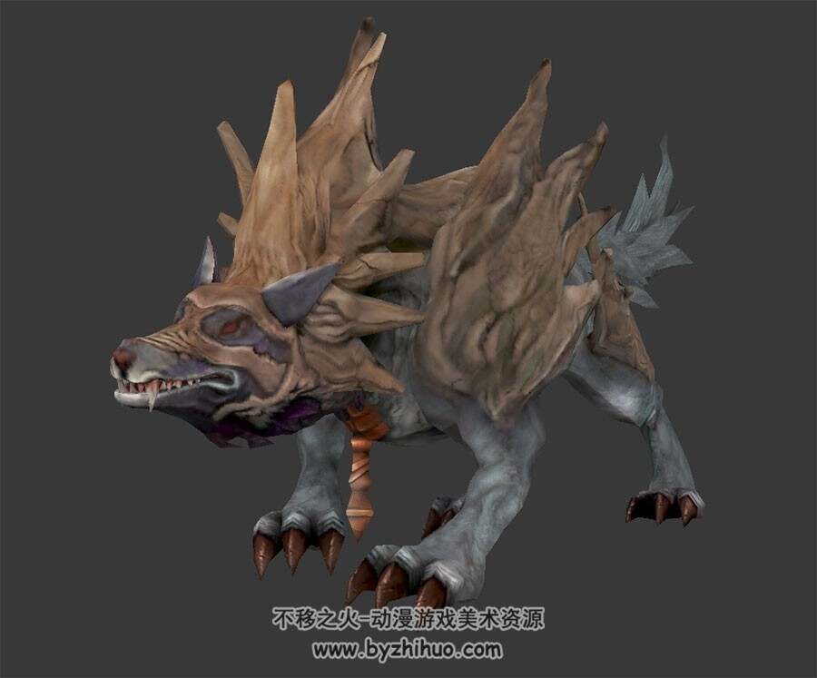 怪物狼 3D模型 有绑定和全套动作