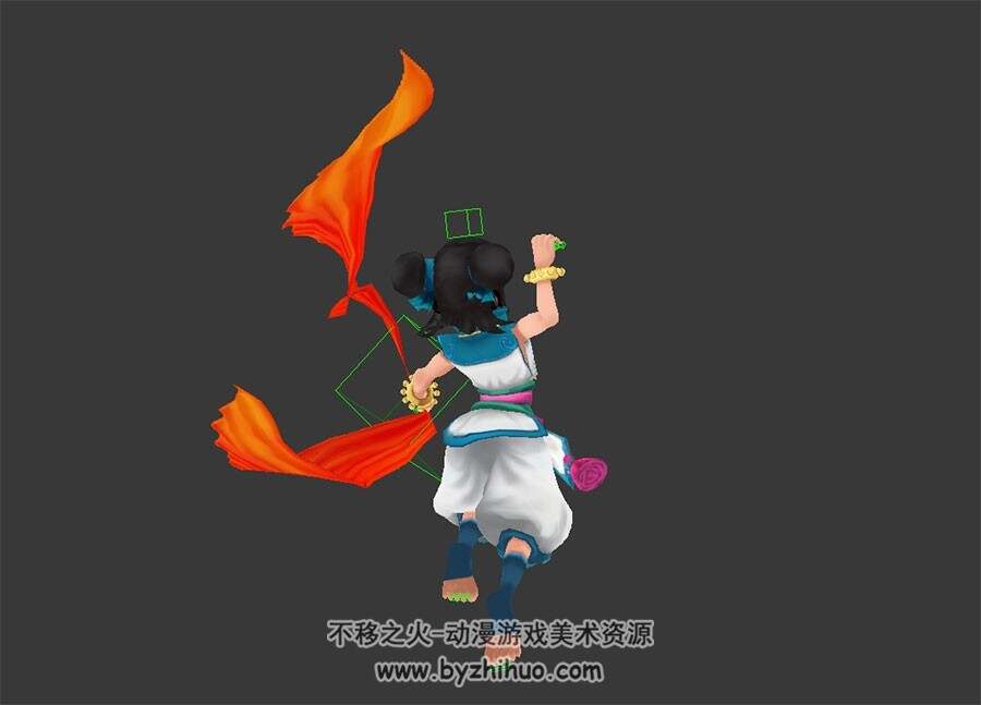 卡通风哪吒 3D模型 有绑定和待机动作