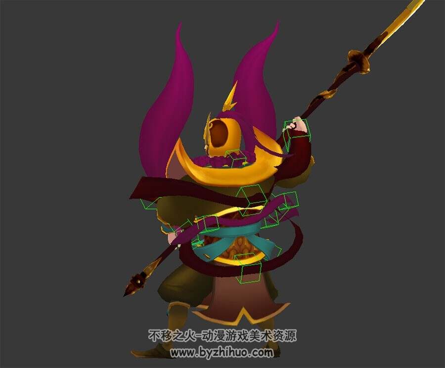 卡通风 天兵天将 3D模型 有绑定和动作