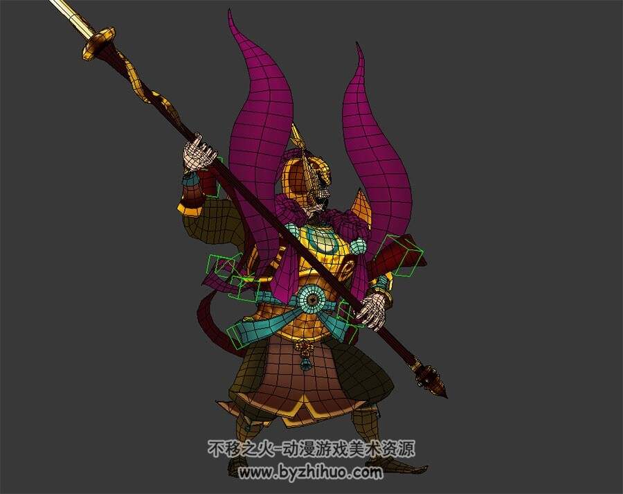 卡通风 天兵天将 3D模型 有绑定和动作