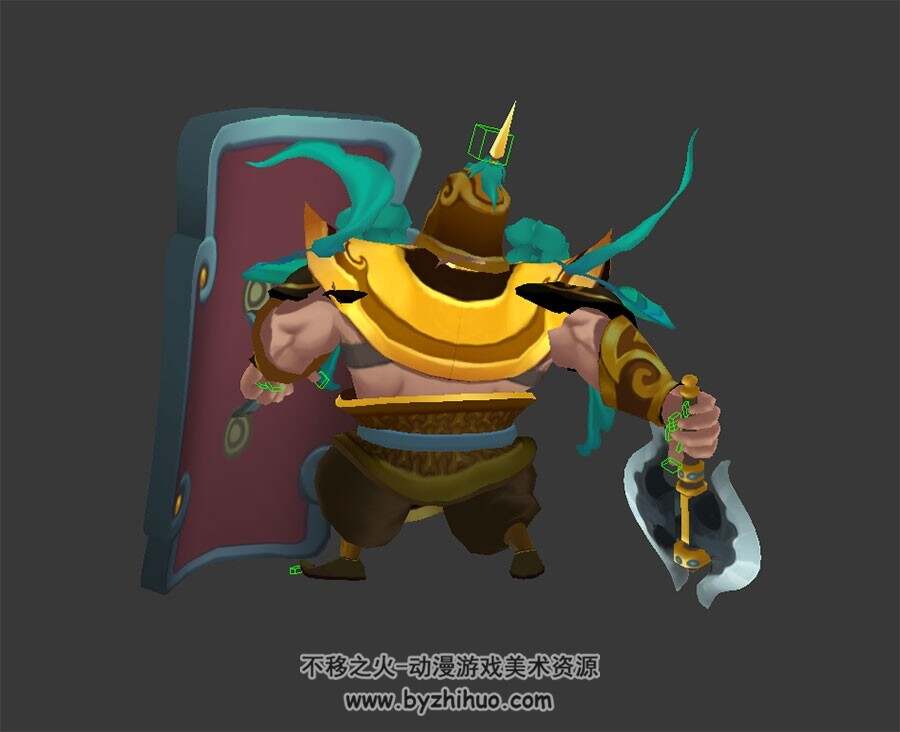 卡通风 天庭士兵 3D模型 有绑定和动作