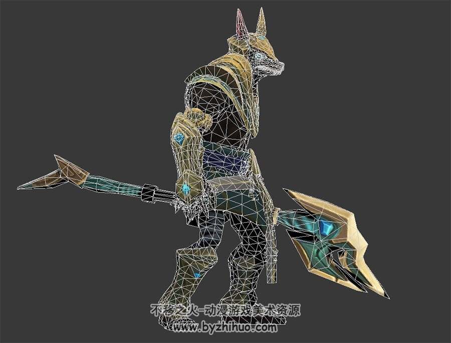 死神 阿努比斯 3D模型 有绑定和待机动作