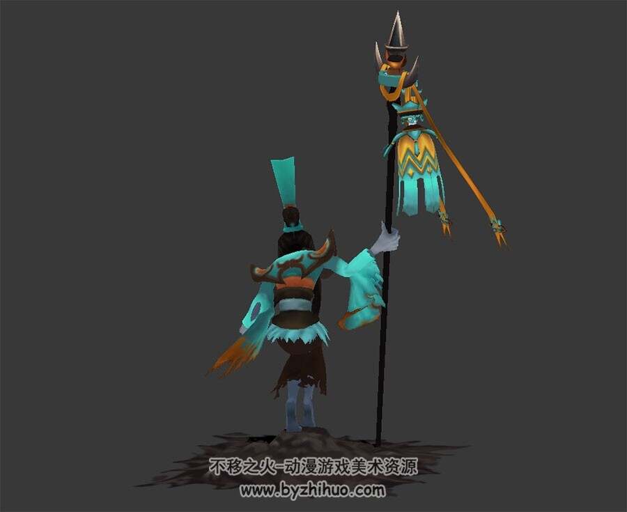 妖怪巫师法师 3D模型 有绑定和动作
