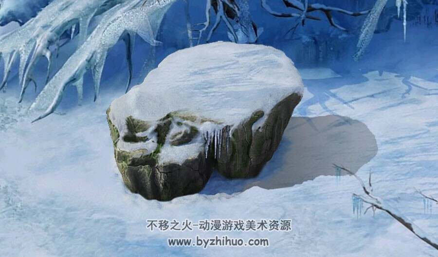 山体石堆场景PSD文件分享包 304P