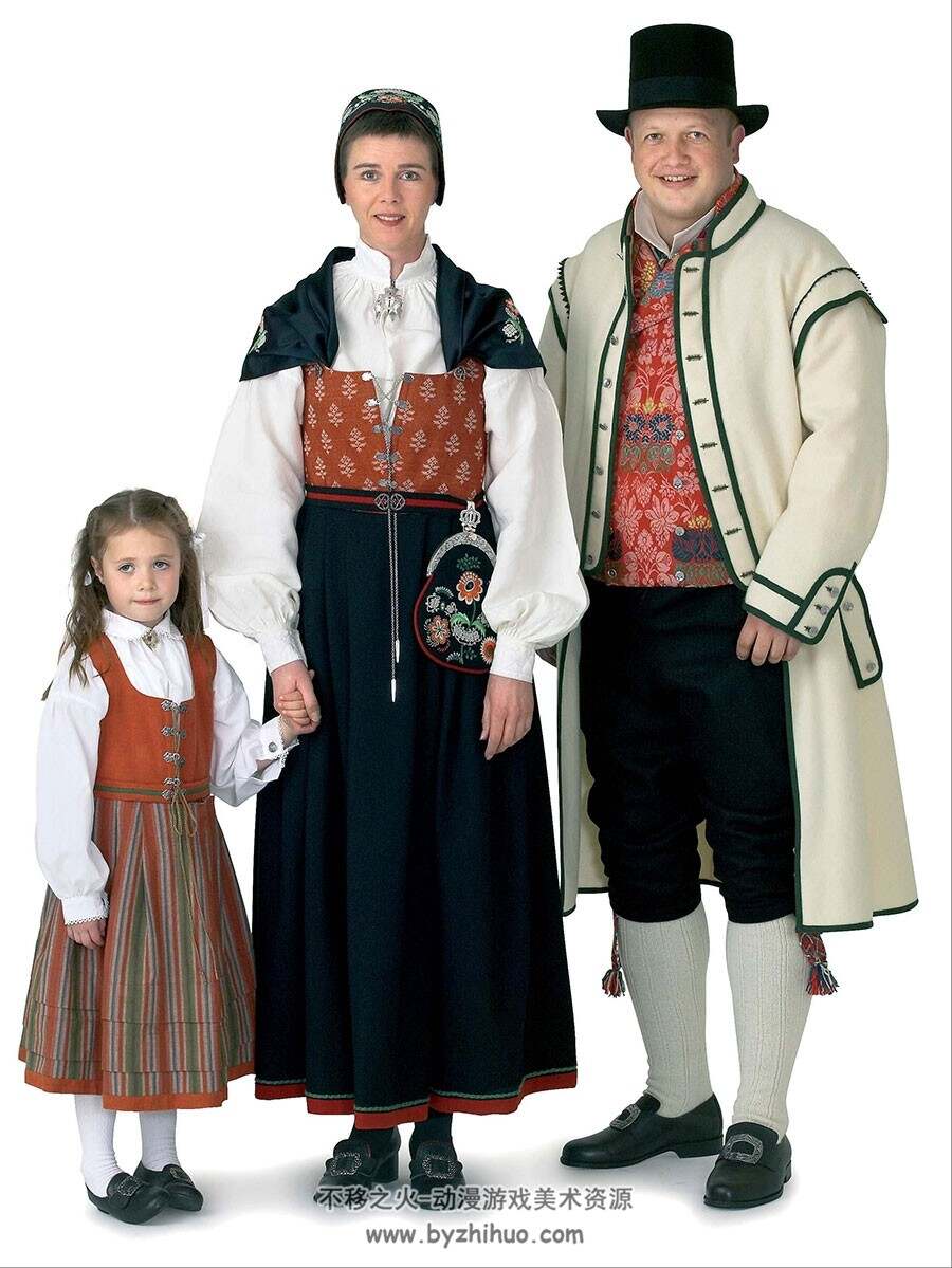 北欧挪威传统服饰参考图集178p