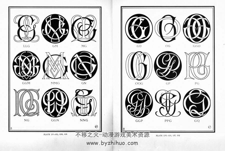 1906年字母设计图案 Monograms & ciphers