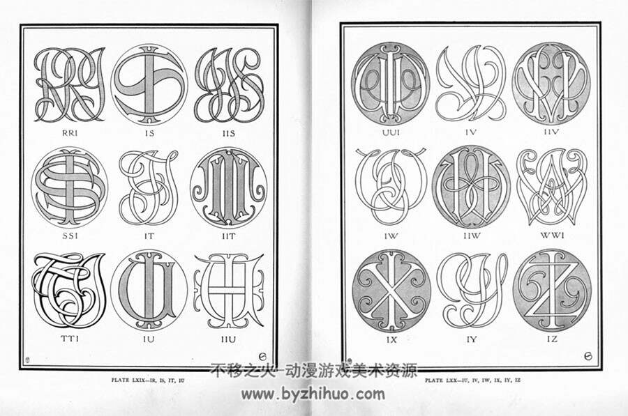 1906年字母设计图案 Monograms & ciphers