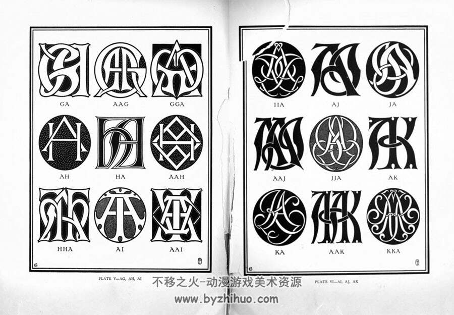 1906年字母设计图案 Monograms & ciphers