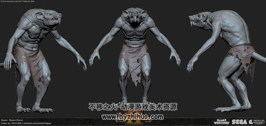 英国设计师 Vick Gaza 3D怪物人物作品参考 218P
