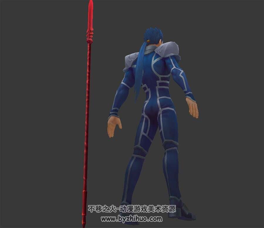 游戏角色模型 男性战士含绑定 Max模型