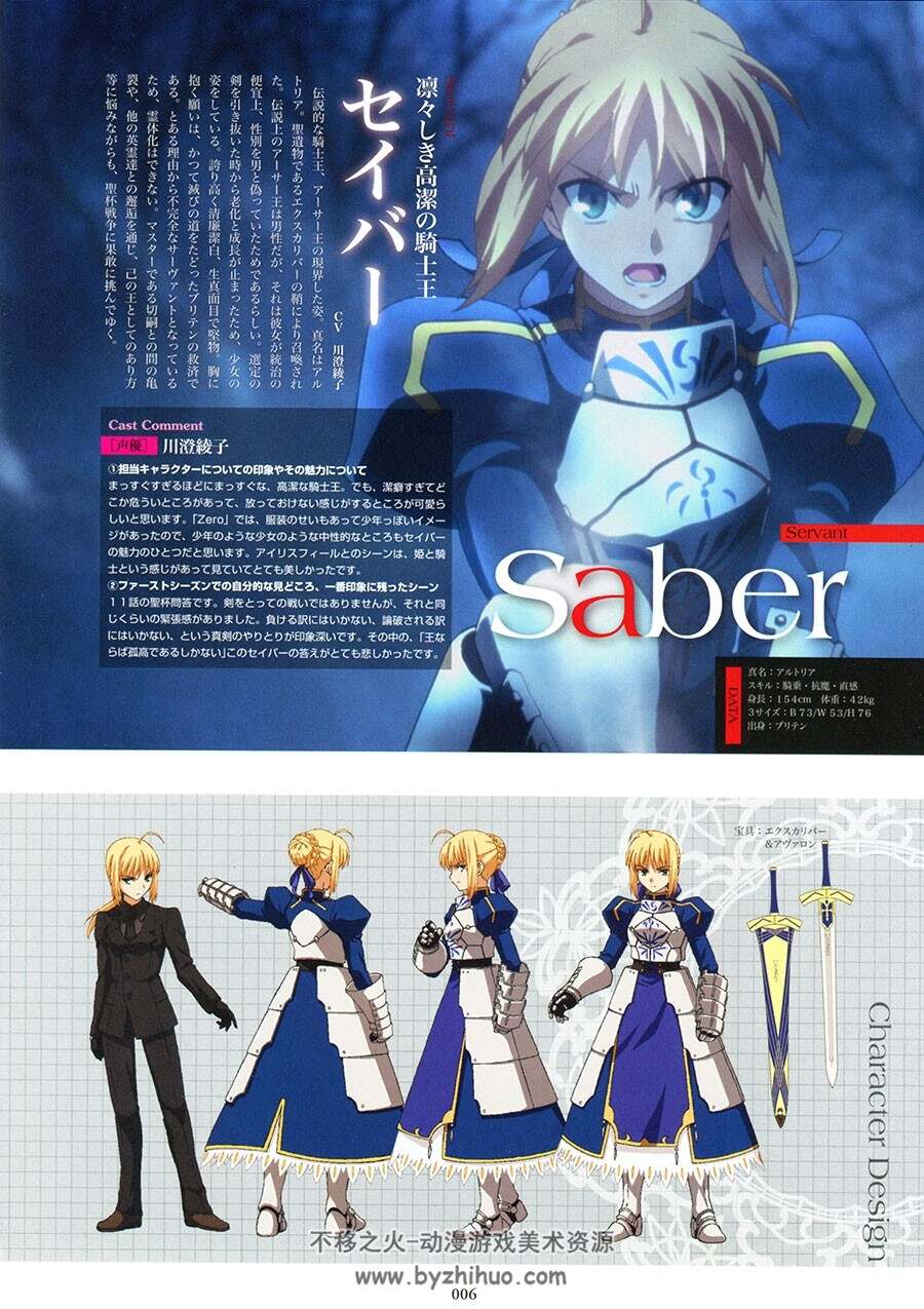 Fate Zero 动画官方美术设定原画集I&II 资源网盘百度云下载- 不移之火 