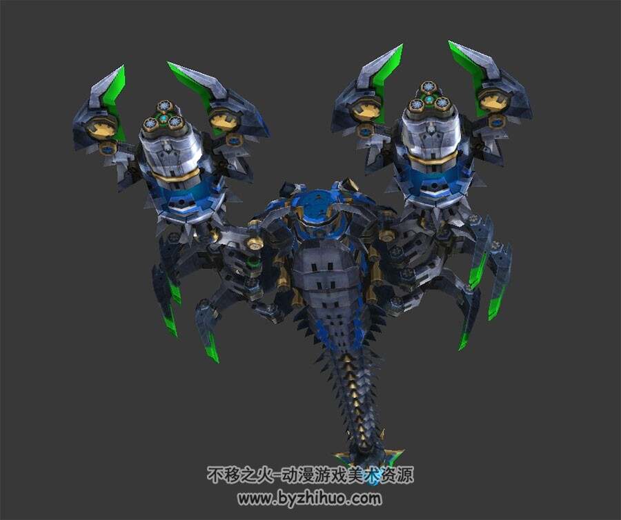 金属机械蝎子3d模型 max格式