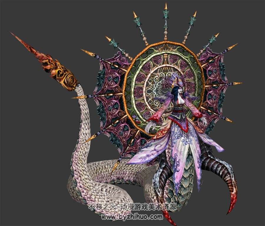 美人面蛇尾怪物 3d模型 Max格式下载