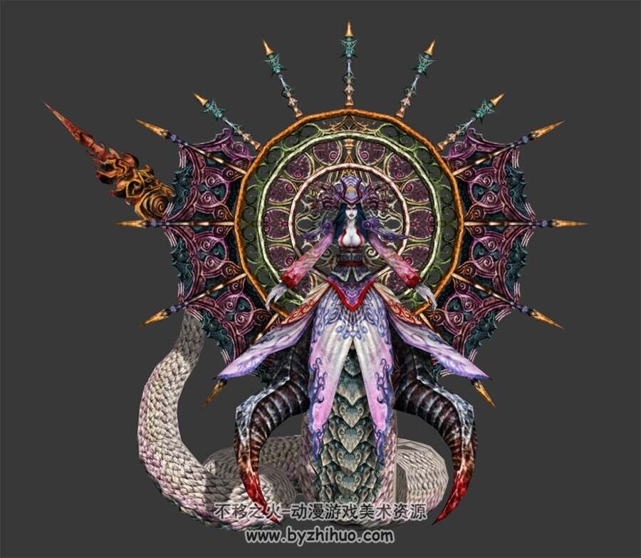 美人面蛇尾怪物 3d模型 Max格式下载