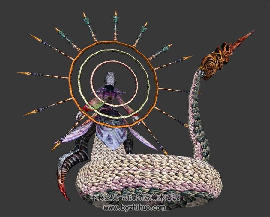美人面蛇尾怪物 3d模型 Max格式下载