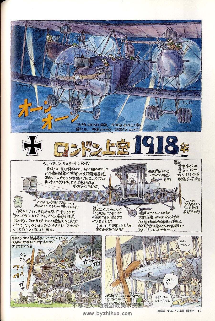 宫崎骏作品 幻想机械装备绘本 设定资料画集下载