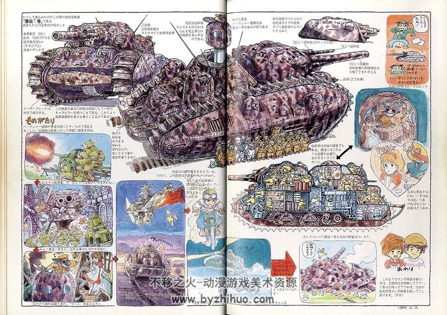 宫崎骏作品 幻想机械装备绘本 设定资料画集下载
