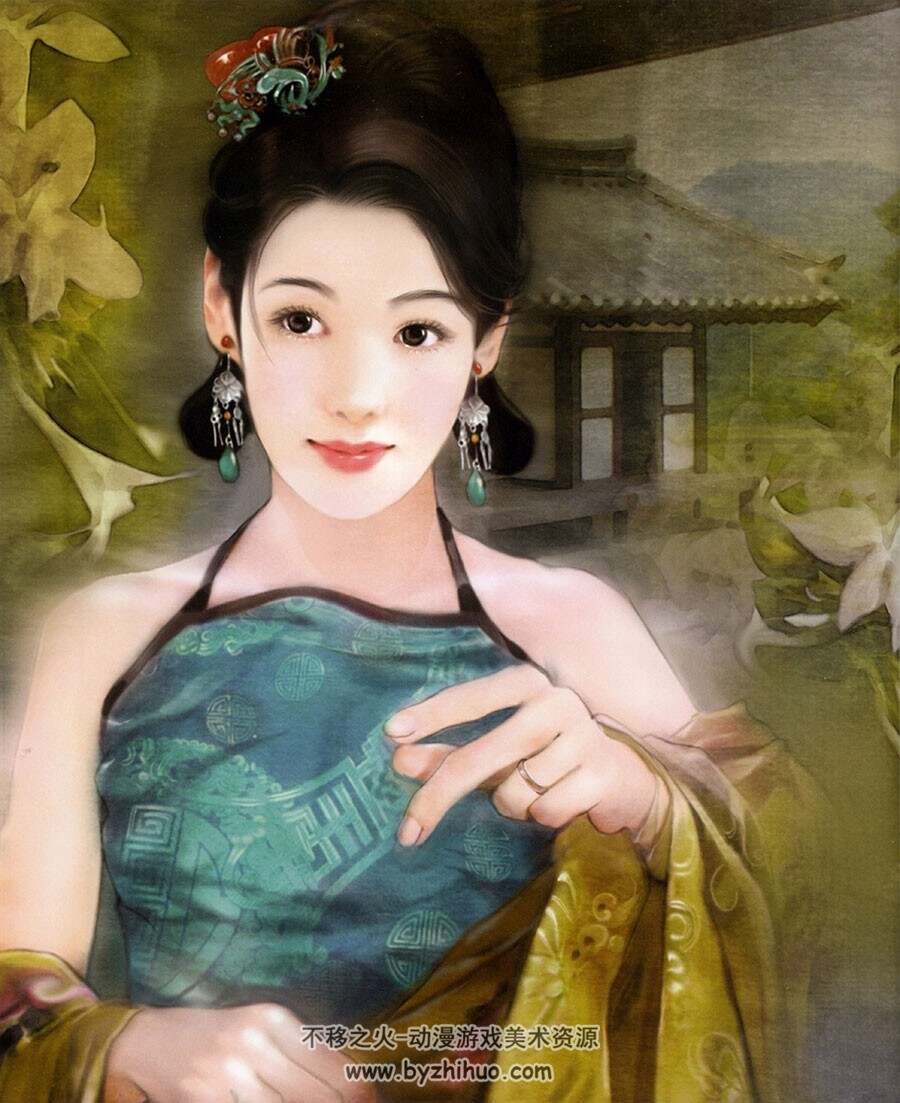 红颜如玉 德珍珍藏高清东方美人插画图片作品画集下载