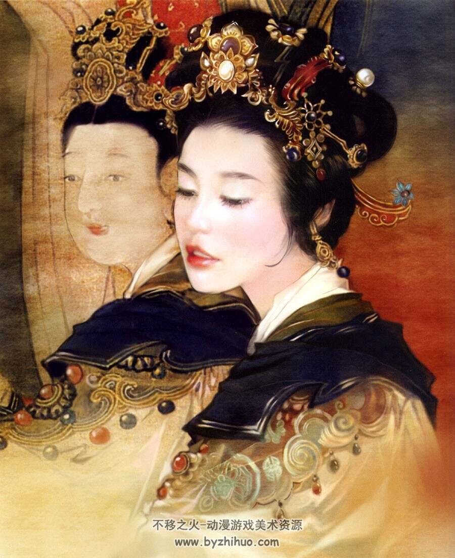 红颜如玉 德珍珍藏高清东方美人插画图片作品画集下载