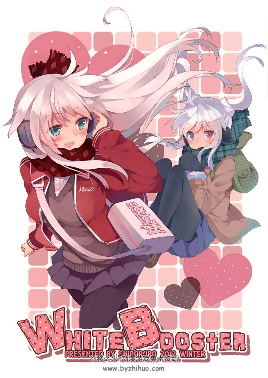 日本社团 白发教团 黑白发美少女CG插画本子同人志画集 4册合集