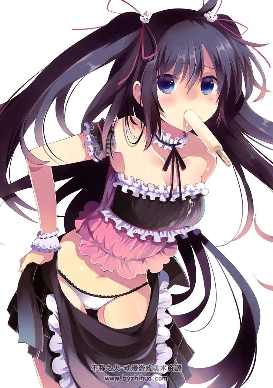 日本社团 白发教团 黑白发美少女CG插画本子同人志画集 4册合集