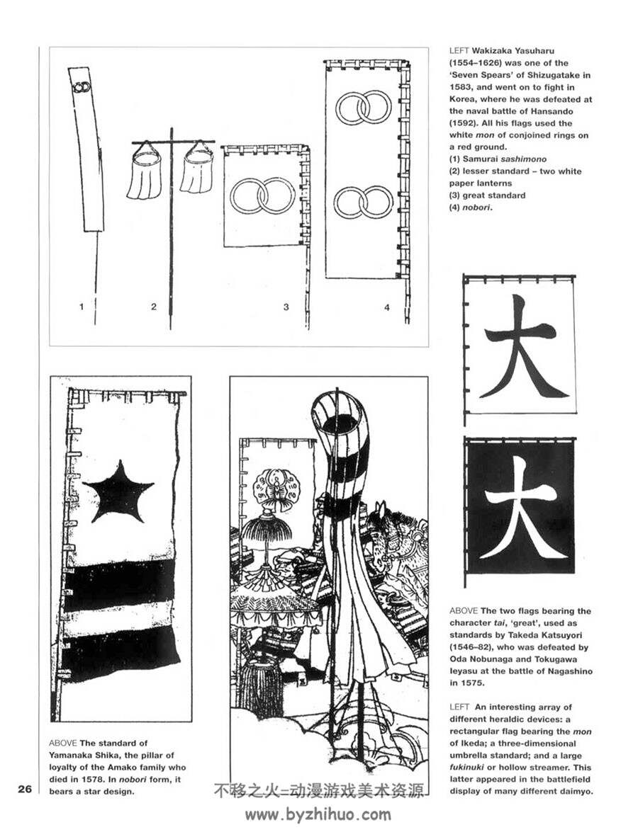 武士纹章  日本古代势力旗帜图案 图文素材参考下载