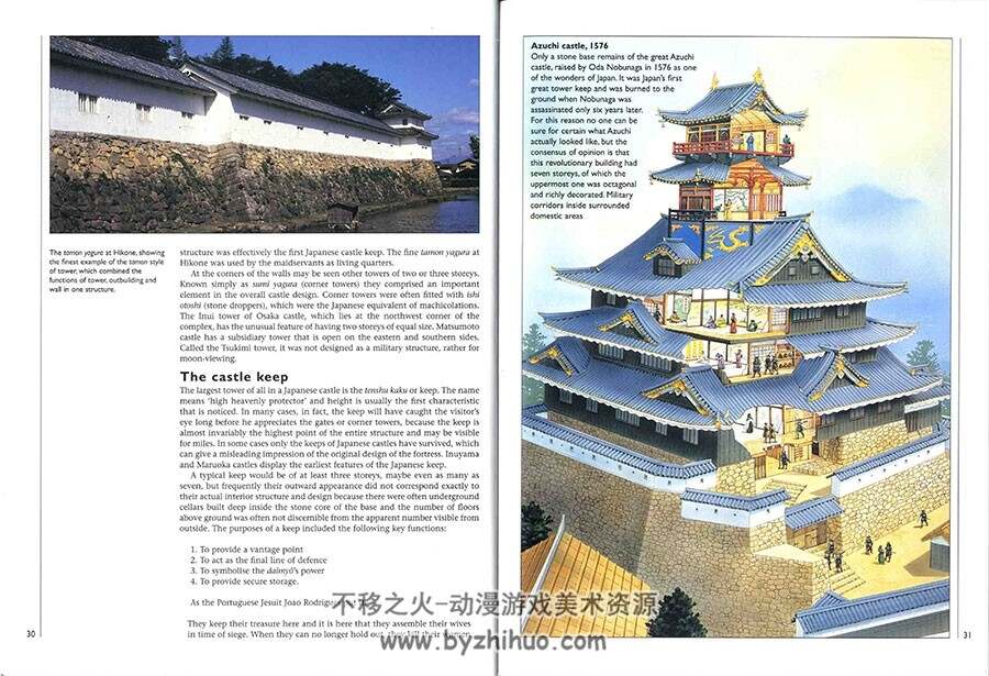 日本的城堡1540-1640  古代建筑外观构造内部结构图片参考素材下载