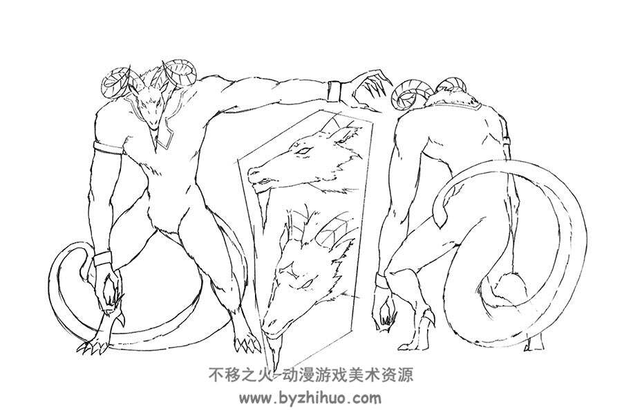 神域 动画角色设定资料手稿线稿黑白草稿原画图片合集 百度云下载