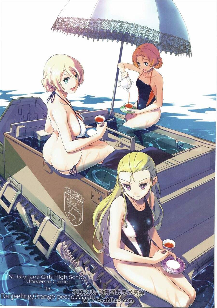 Girls und Panzer ひたすら競泳水着を着せる本2 同人本子CG插画画集 百度云下载