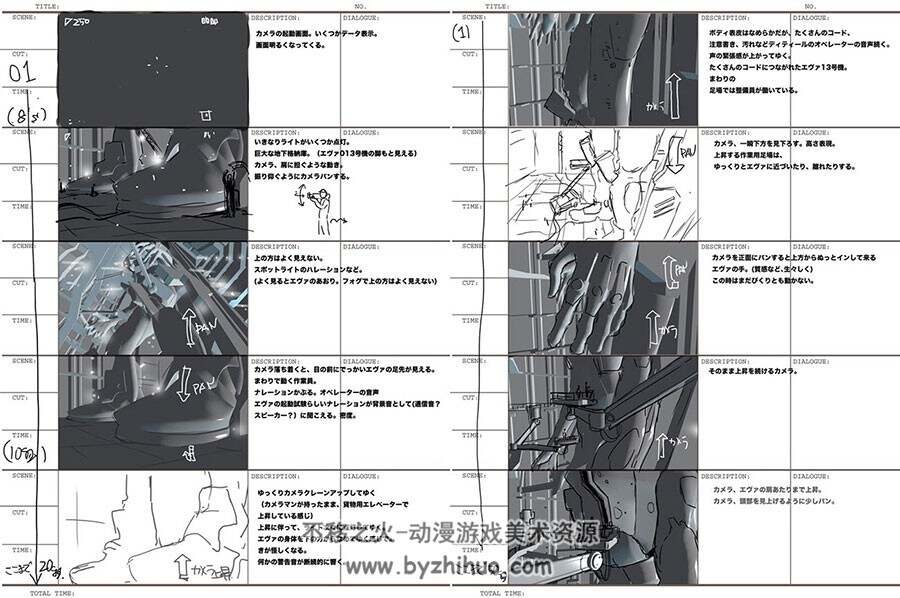 日本动画人展览会 动画设定资料手稿原画集合集 作品资源百度云网盘下载