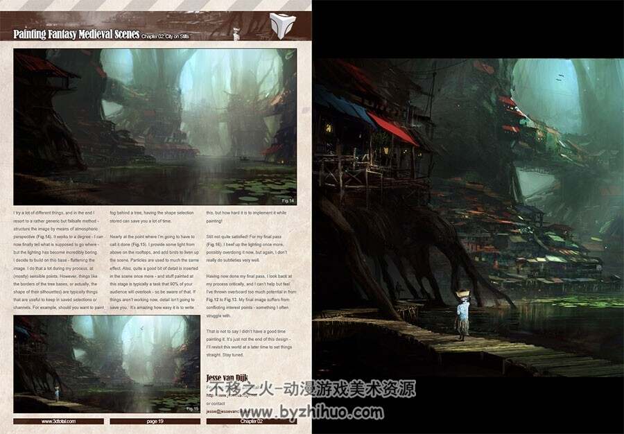 画出幻想的中世纪 欧洲魔幻风格概念CG原画场景绘制教程下载