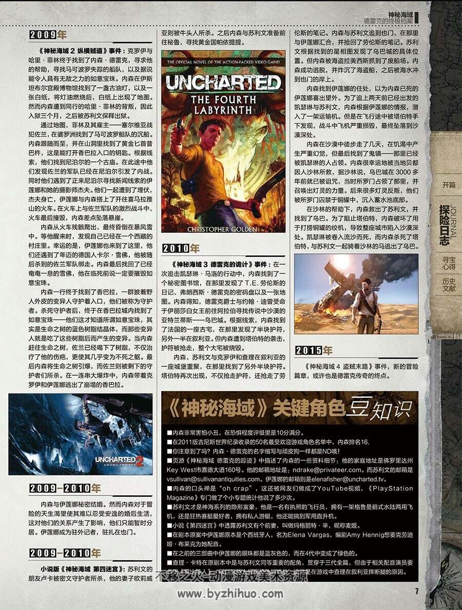 神秘海域 UNCHARTED 德雷克终极档案 中文版游戏设定国内攻略资料原画集下载