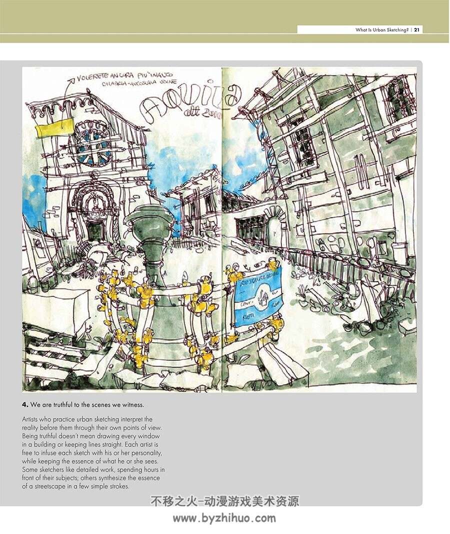 郊外速写的艺术 The Art of Urban Sketching 室外风景建筑速写绘画作品赏析下载