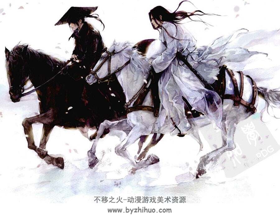 墨涧花 国人画师 ENO何何舞 清新唯美手绘水彩插画集 动漫图片下载