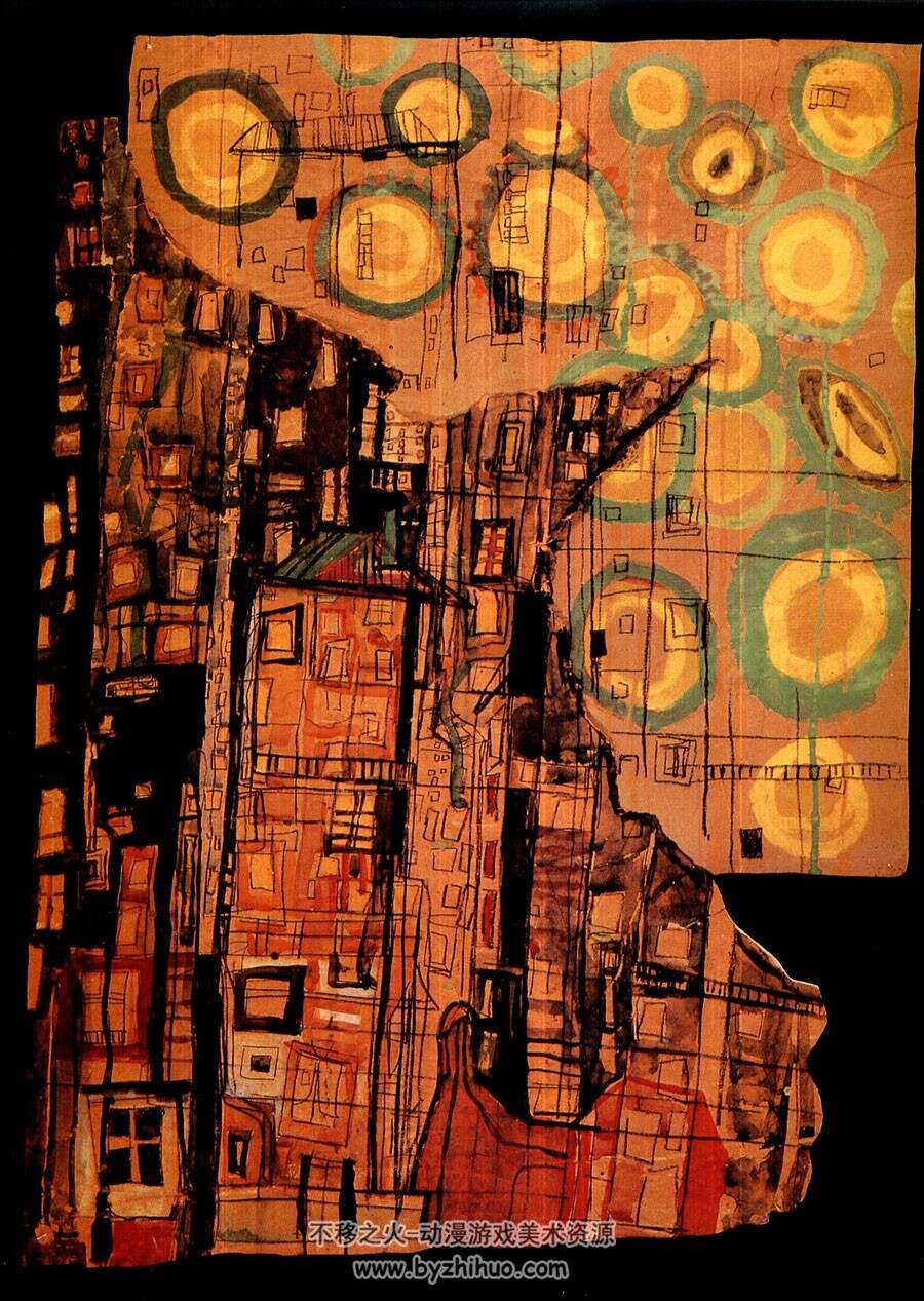 奥地利画家 Friedensreich Hundertwasser 油画美术作品艺术画集