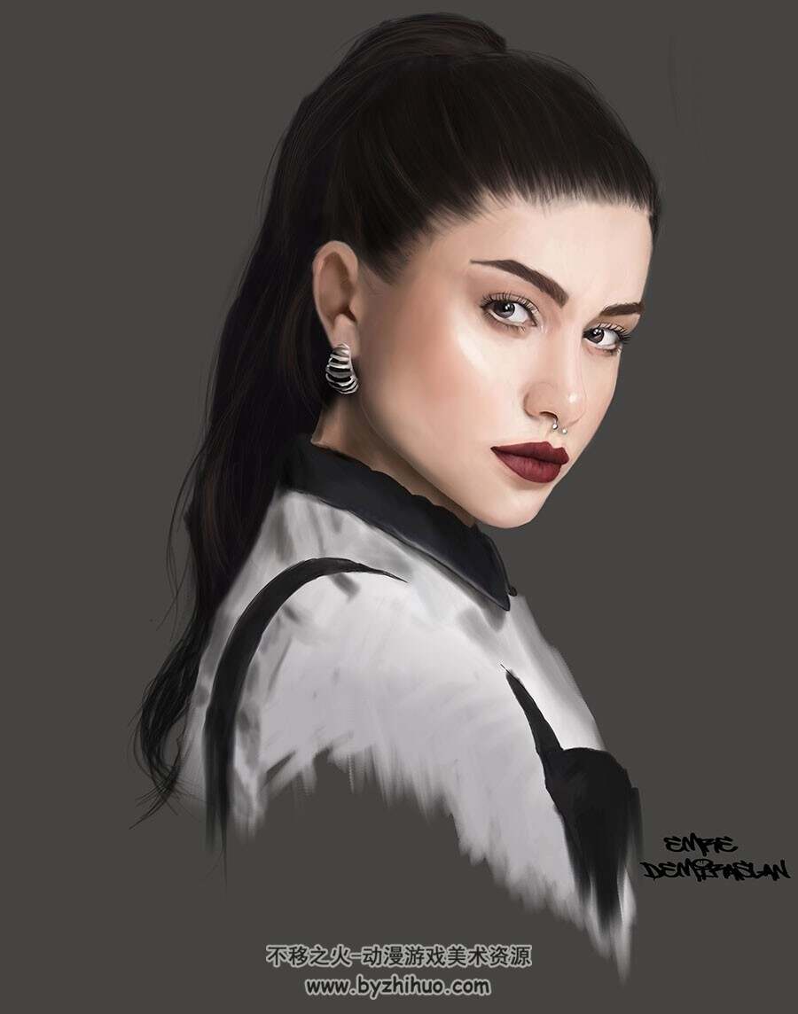 Emre Demiraslan 土耳其画师笔下精致小姐姐插画图片分享 24P
