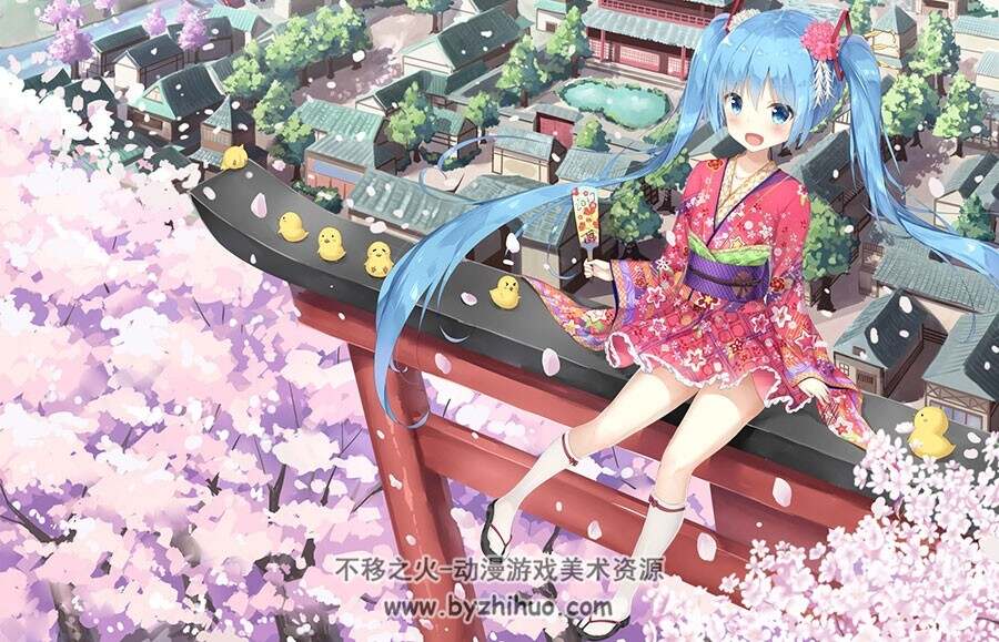 p站高品質パンツ 日系少女插画壁纸图片分享 127P