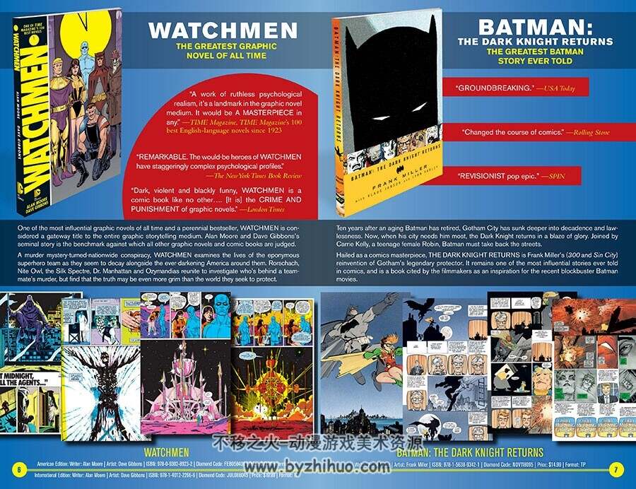 DC Entertainment Essential Graphic Novels and Chronology DC漫画出版书籍列表资料画集